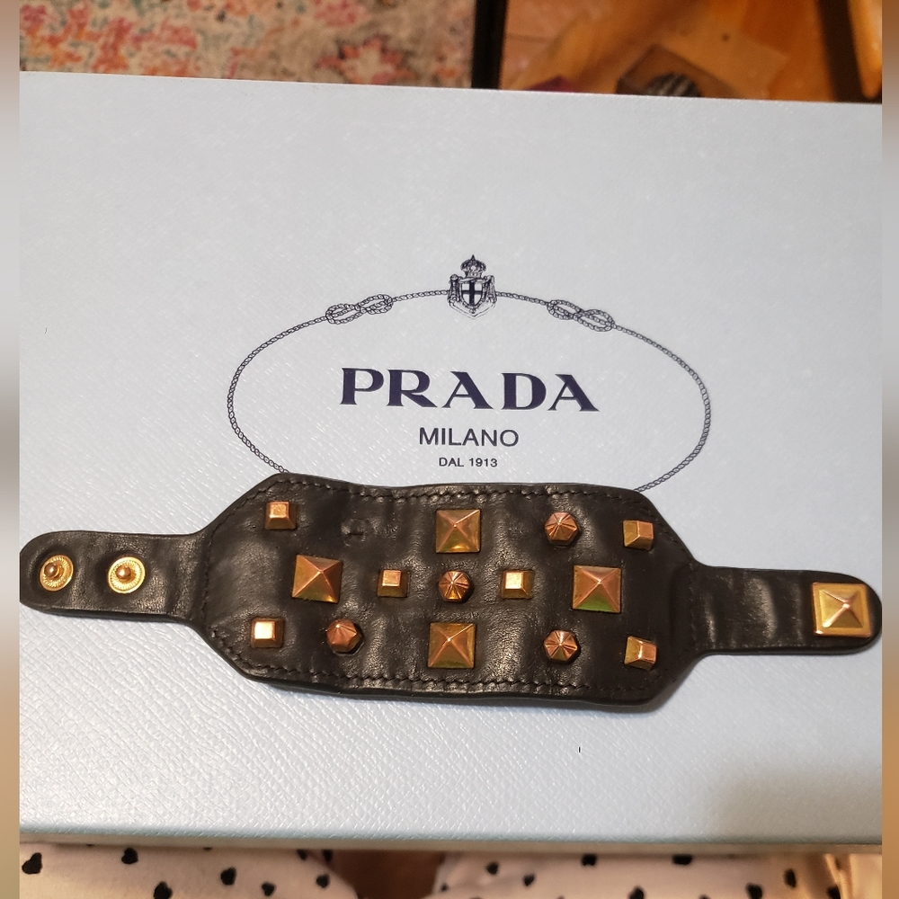 Vince Camuto Leather Cuff/ Metal Studs